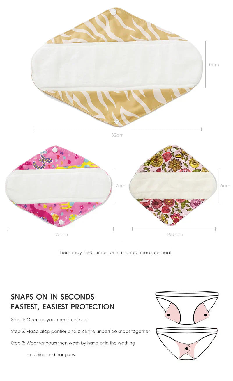 Pack de 03 Serviettes Hygiéniques Lavables et Douce™