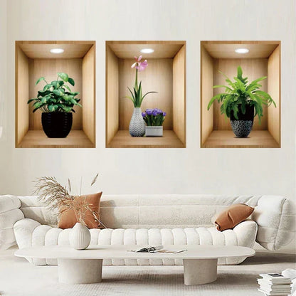 Pack de 3 autocollants de décoration murale 3D