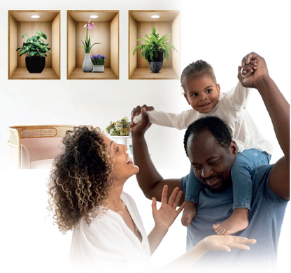 Pack de 3 autocollants de décoration murale 3D