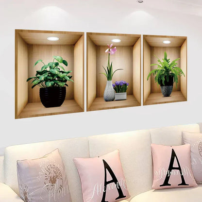 Pack de 3 autocollants de décoration murale 3D